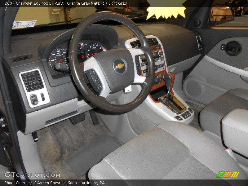 Granite Gray Metallic / Light Gray 2007 Chevrolet Equinox LT AWD