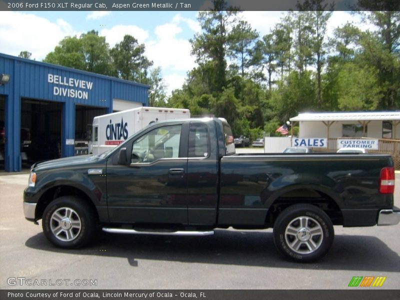 Aspen Green Metallic / Tan 2006 Ford F150 XLT Regular Cab