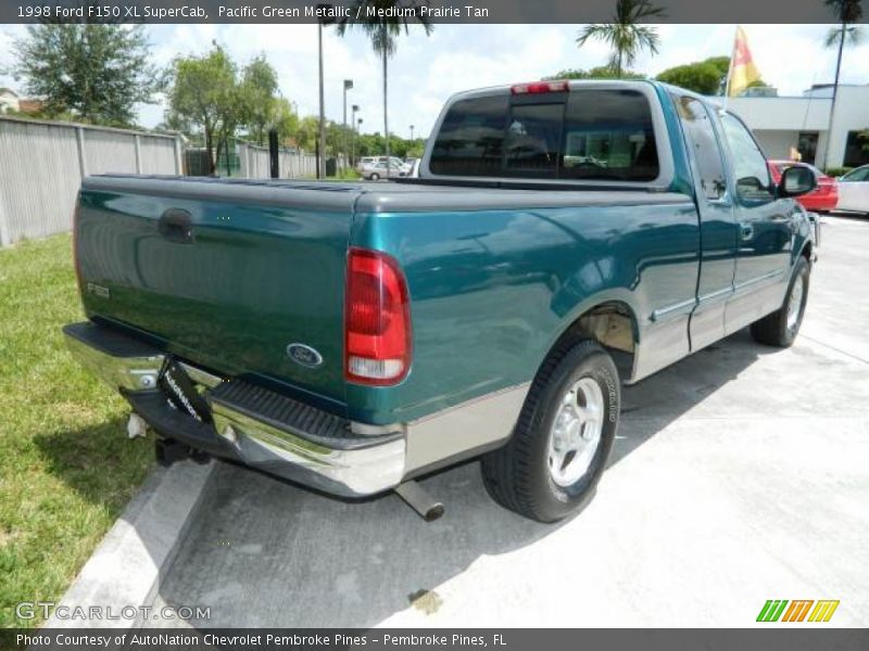 Pacific Green Metallic / Medium Prairie Tan 1998 Ford F150 XL SuperCab