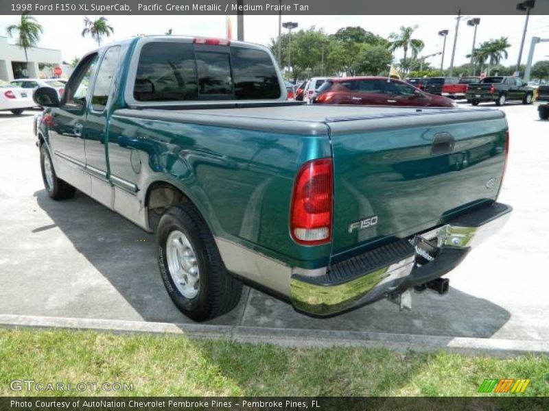 Pacific Green Metallic / Medium Prairie Tan 1998 Ford F150 XL SuperCab