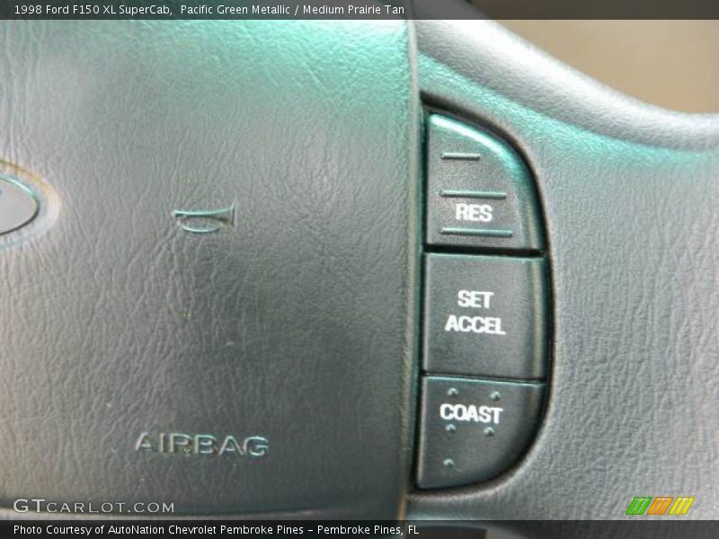 Pacific Green Metallic / Medium Prairie Tan 1998 Ford F150 XL SuperCab