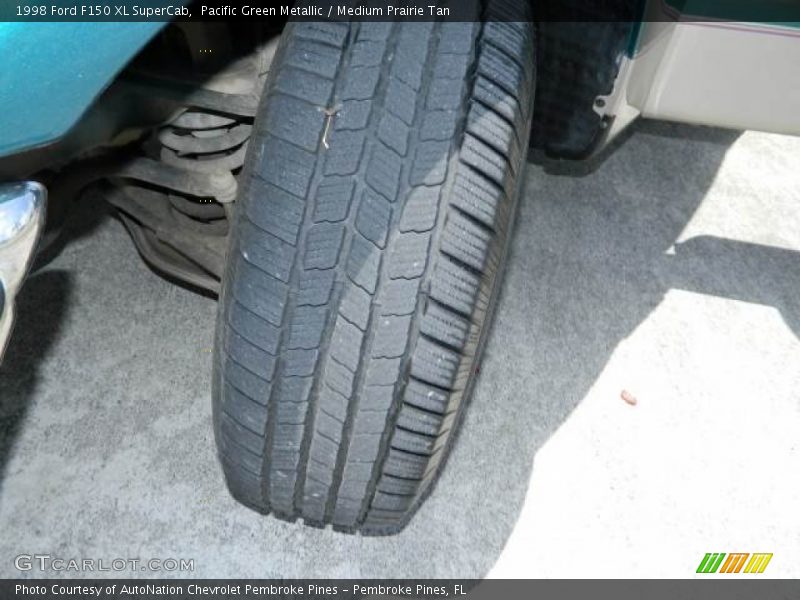 Pacific Green Metallic / Medium Prairie Tan 1998 Ford F150 XL SuperCab