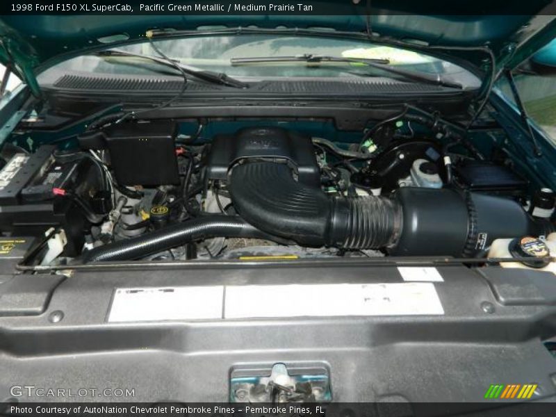 Pacific Green Metallic / Medium Prairie Tan 1998 Ford F150 XL SuperCab