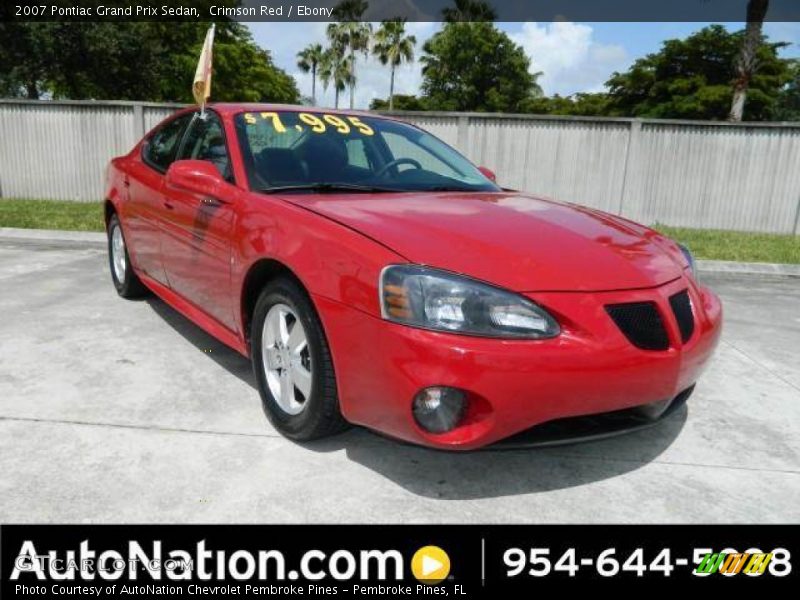 Crimson Red / Ebony 2007 Pontiac Grand Prix Sedan