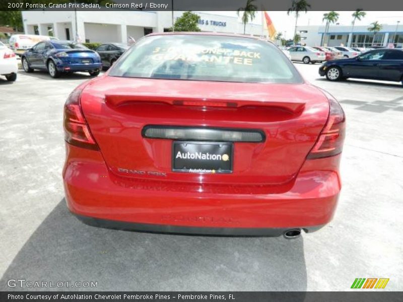 Crimson Red / Ebony 2007 Pontiac Grand Prix Sedan