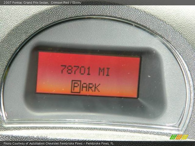 Crimson Red / Ebony 2007 Pontiac Grand Prix Sedan