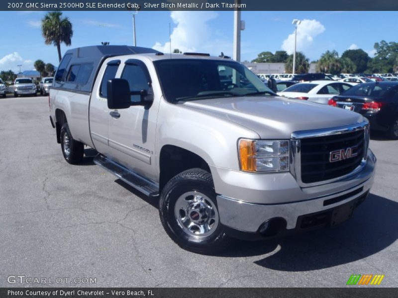 Silver Birch Metallic / Dark Titanium 2007 GMC Sierra 2500HD SLE Extended Cab
