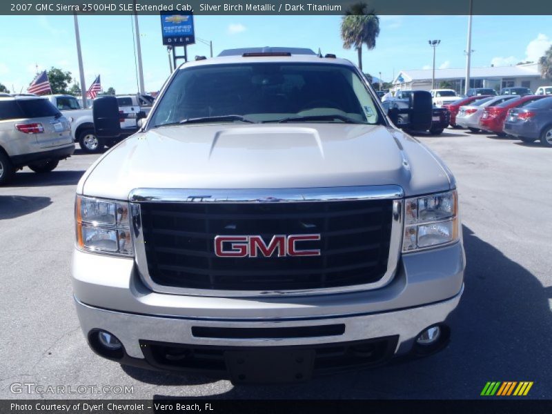 Silver Birch Metallic / Dark Titanium 2007 GMC Sierra 2500HD SLE Extended Cab