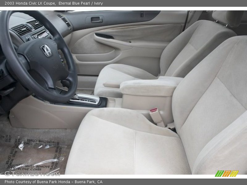 Eternal Blue Pearl / Ivory 2003 Honda Civic LX Coupe