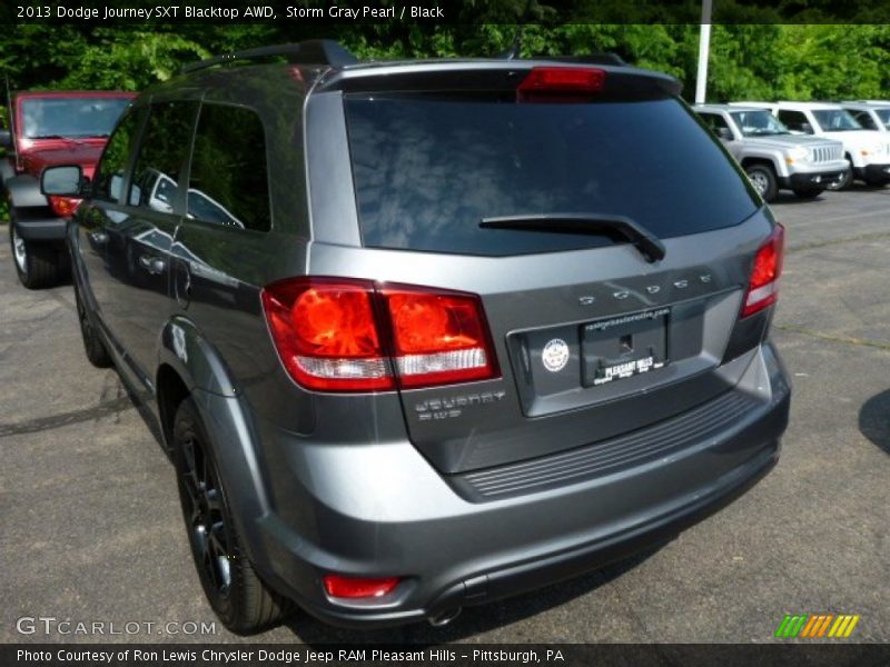 Storm Gray Pearl / Black 2013 Dodge Journey SXT Blacktop AWD