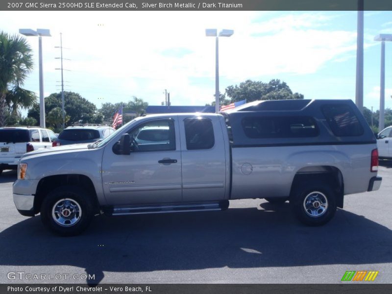 Silver Birch Metallic / Dark Titanium 2007 GMC Sierra 2500HD SLE Extended Cab