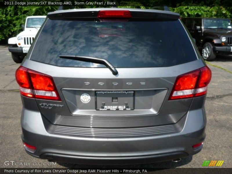 Storm Gray Pearl / Black 2013 Dodge Journey SXT Blacktop AWD