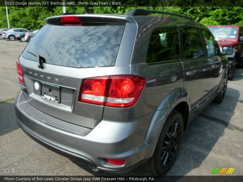 Storm Gray Pearl / Black 2013 Dodge Journey SXT Blacktop AWD
