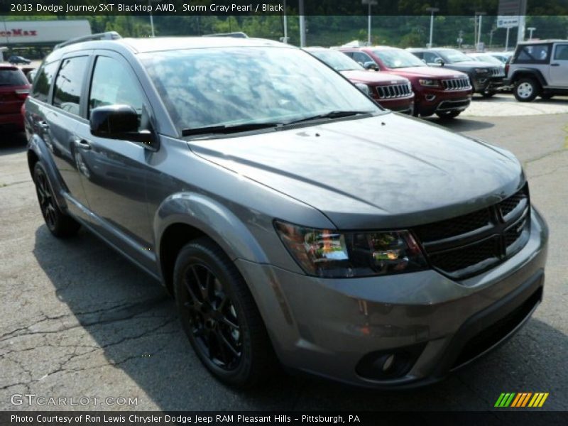 Storm Gray Pearl / Black 2013 Dodge Journey SXT Blacktop AWD