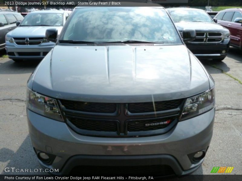 Storm Gray Pearl / Black 2013 Dodge Journey SXT Blacktop AWD