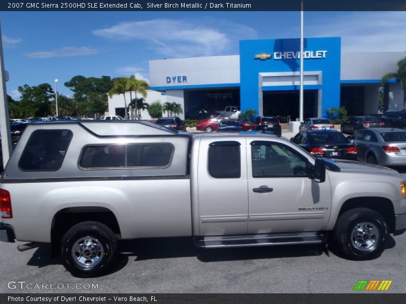 Silver Birch Metallic / Dark Titanium 2007 GMC Sierra 2500HD SLE Extended Cab
