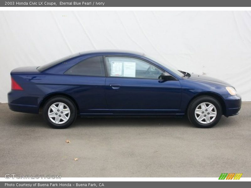 Eternal Blue Pearl / Ivory 2003 Honda Civic LX Coupe