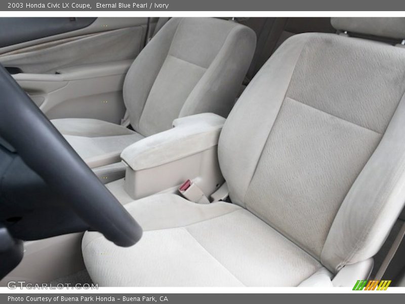 Eternal Blue Pearl / Ivory 2003 Honda Civic LX Coupe