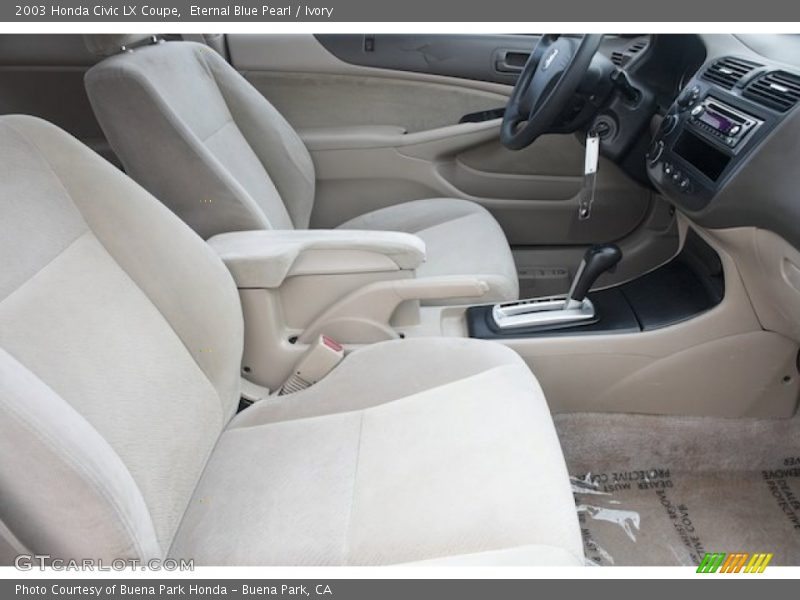 Eternal Blue Pearl / Ivory 2003 Honda Civic LX Coupe