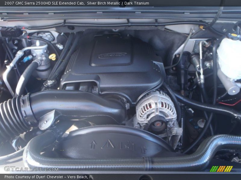 Silver Birch Metallic / Dark Titanium 2007 GMC Sierra 2500HD SLE Extended Cab