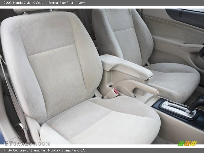 Eternal Blue Pearl / Ivory 2003 Honda Civic LX Coupe