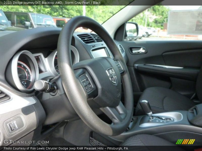 Storm Gray Pearl / Black 2013 Dodge Journey SXT Blacktop AWD