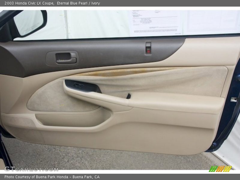 Eternal Blue Pearl / Ivory 2003 Honda Civic LX Coupe