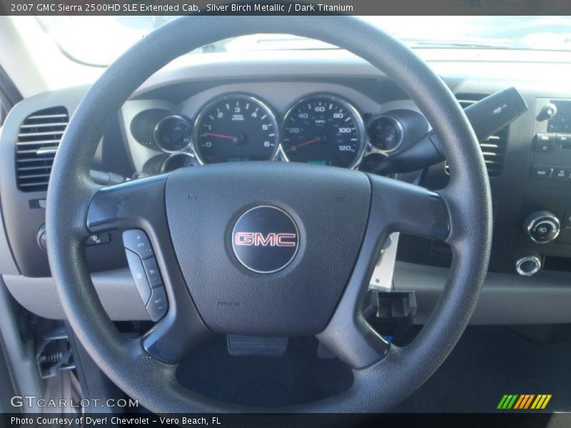 Silver Birch Metallic / Dark Titanium 2007 GMC Sierra 2500HD SLE Extended Cab