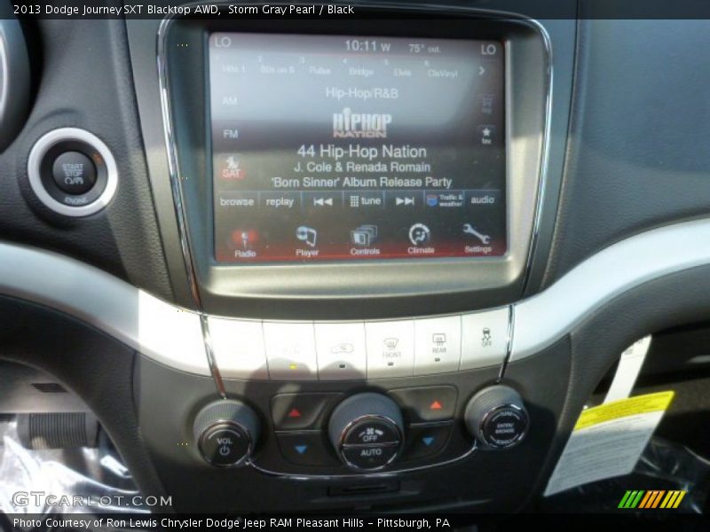 Storm Gray Pearl / Black 2013 Dodge Journey SXT Blacktop AWD