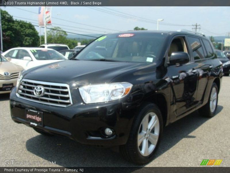 Black / Sand Beige 2010 Toyota Highlander Limited 4WD
