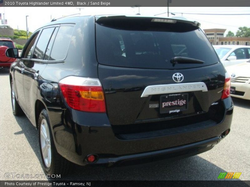 Black / Sand Beige 2010 Toyota Highlander Limited 4WD