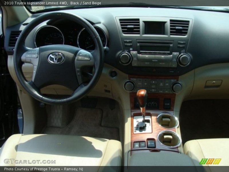 Black / Sand Beige 2010 Toyota Highlander Limited 4WD