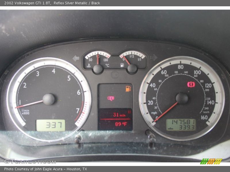 Reflex Silver Metallic / Black 2002 Volkswagen GTI 1.8T