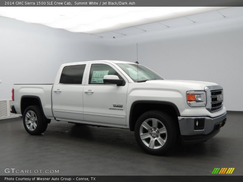 Summit White / Jet Black/Dark Ash 2014 GMC Sierra 1500 SLE Crew Cab