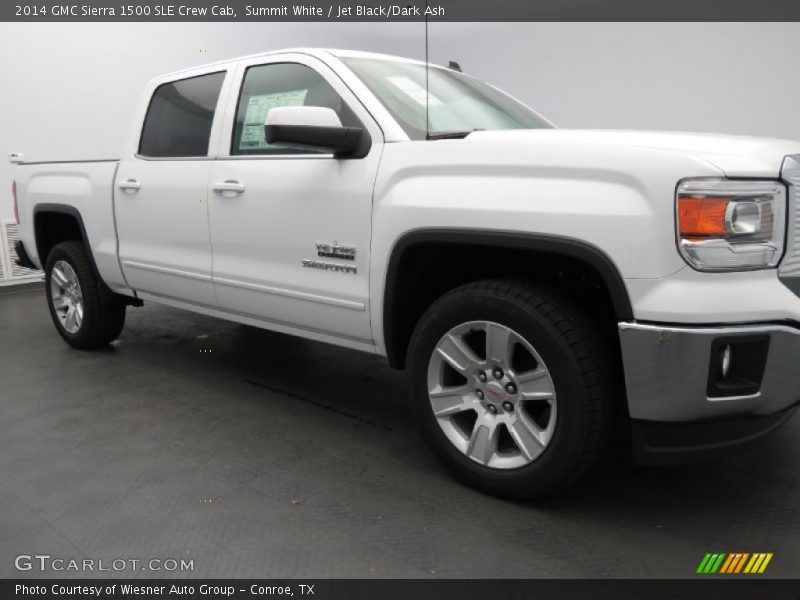 Summit White / Jet Black/Dark Ash 2014 GMC Sierra 1500 SLE Crew Cab