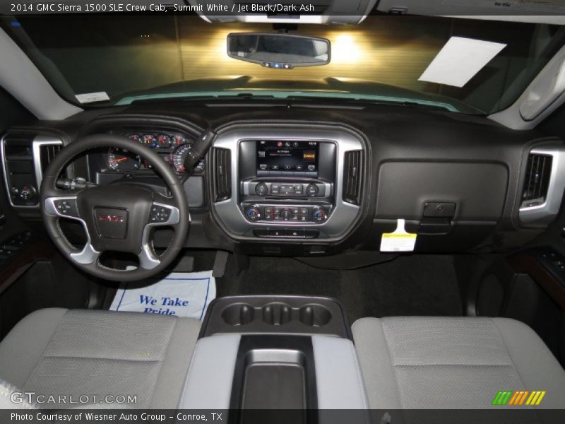 Summit White / Jet Black/Dark Ash 2014 GMC Sierra 1500 SLE Crew Cab
