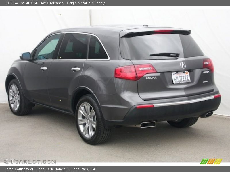 Grigio Metallic / Ebony 2012 Acura MDX SH-AWD Advance