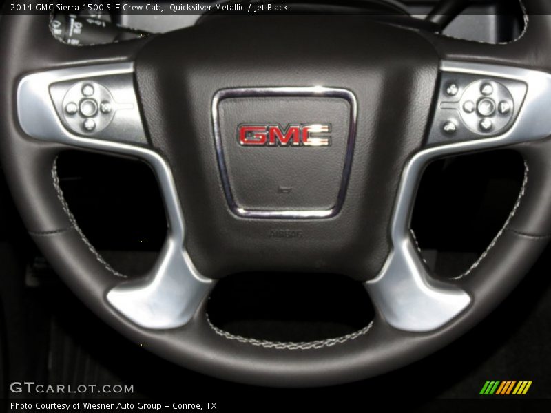 Quicksilver Metallic / Jet Black 2014 GMC Sierra 1500 SLE Crew Cab