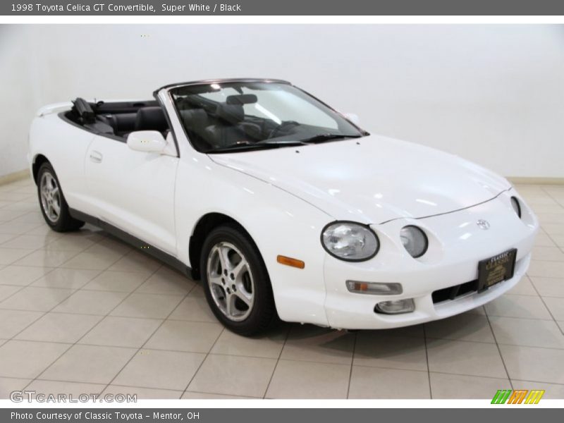 Super White / Black 1998 Toyota Celica GT Convertible
