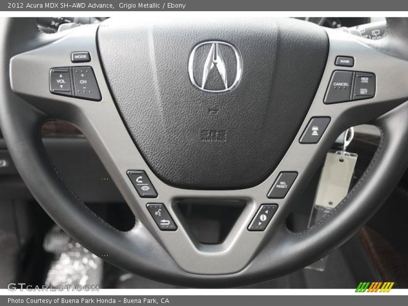 Grigio Metallic / Ebony 2012 Acura MDX SH-AWD Advance