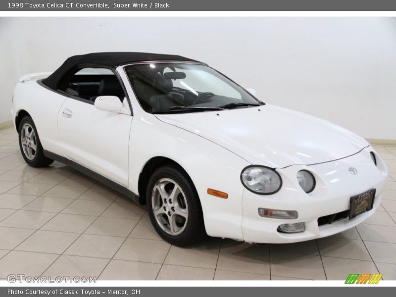 Super White / Black 1998 Toyota Celica GT Convertible