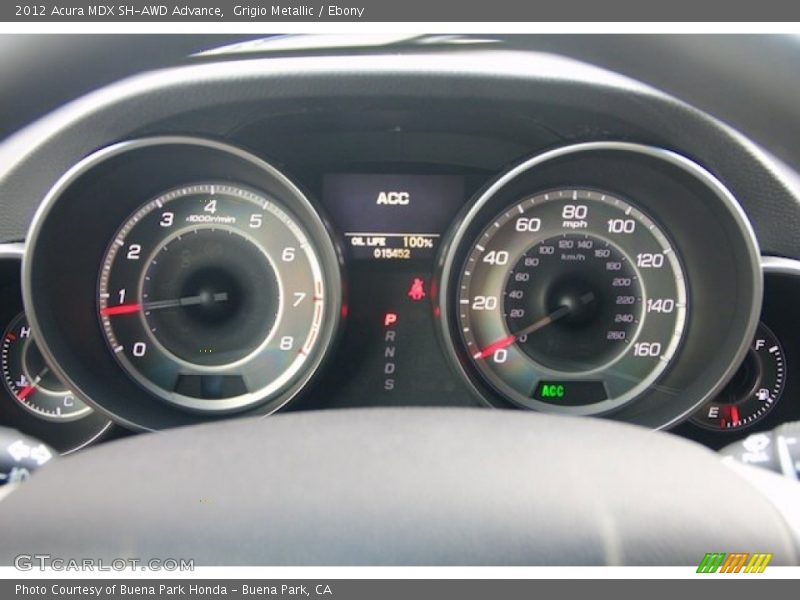 Grigio Metallic / Ebony 2012 Acura MDX SH-AWD Advance