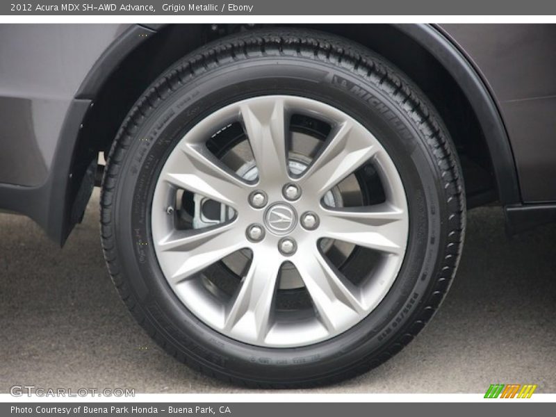 Grigio Metallic / Ebony 2012 Acura MDX SH-AWD Advance