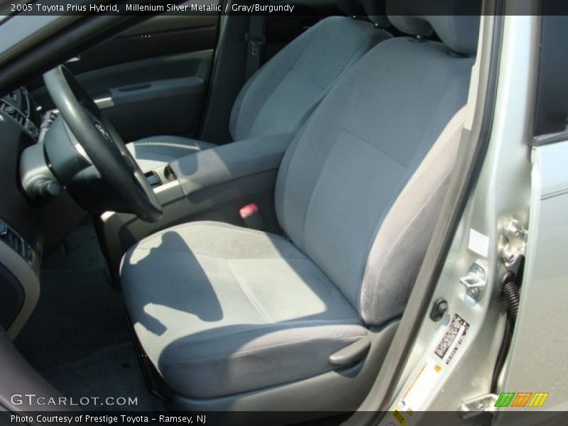 Millenium Silver Metallic / Gray/Burgundy 2005 Toyota Prius Hybrid