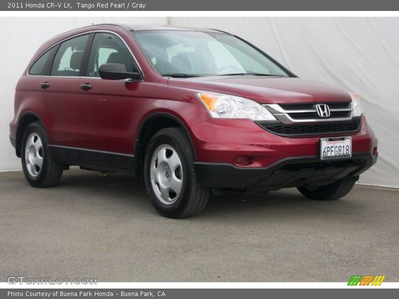 Tango Red Pearl / Gray 2011 Honda CR-V LX