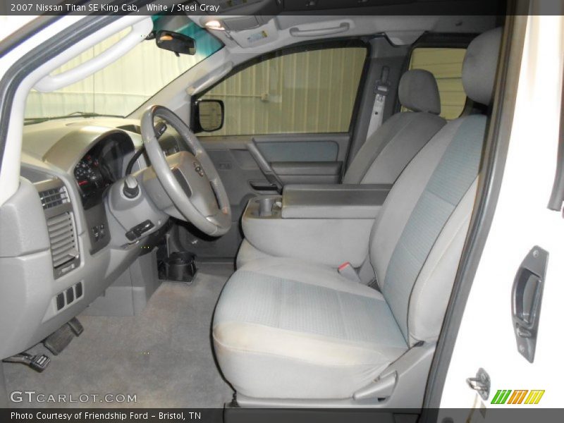 White / Steel Gray 2007 Nissan Titan SE King Cab