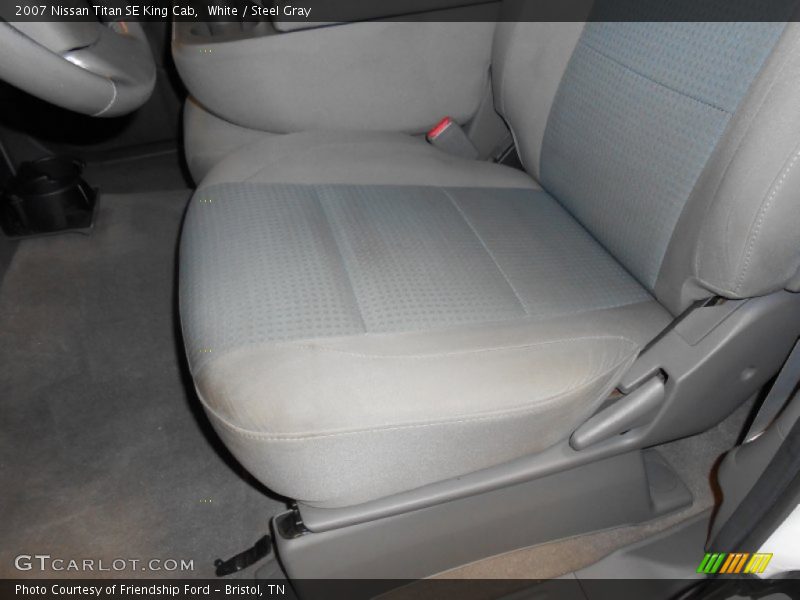 White / Steel Gray 2007 Nissan Titan SE King Cab