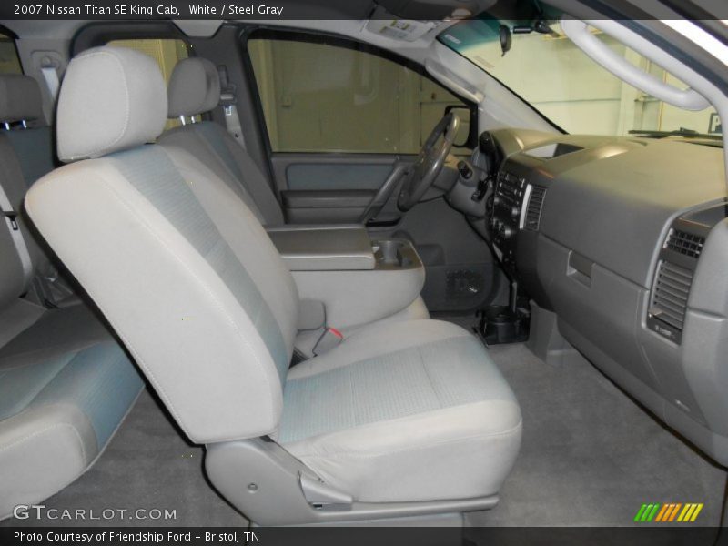 White / Steel Gray 2007 Nissan Titan SE King Cab