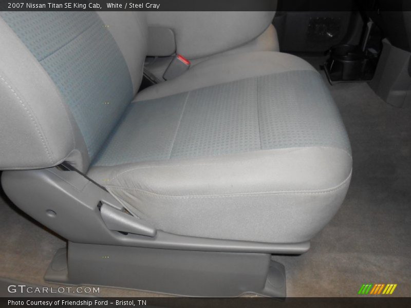White / Steel Gray 2007 Nissan Titan SE King Cab