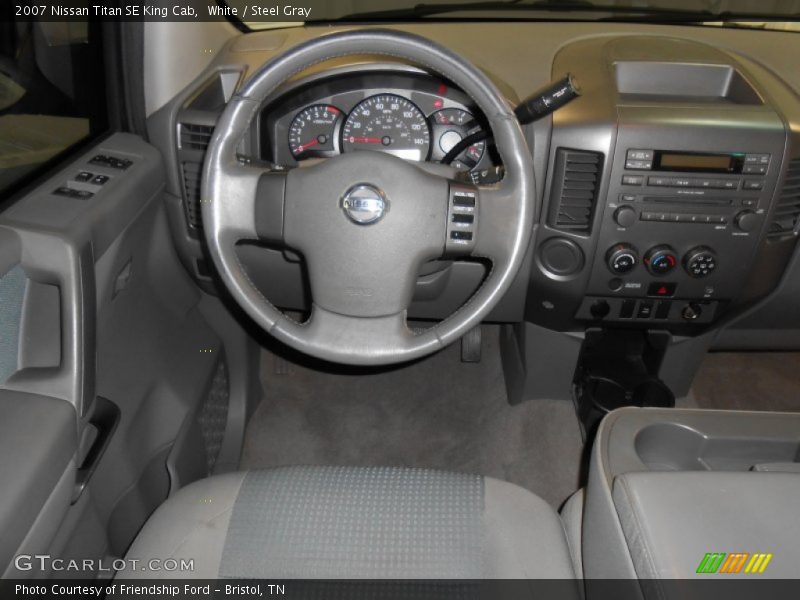 White / Steel Gray 2007 Nissan Titan SE King Cab